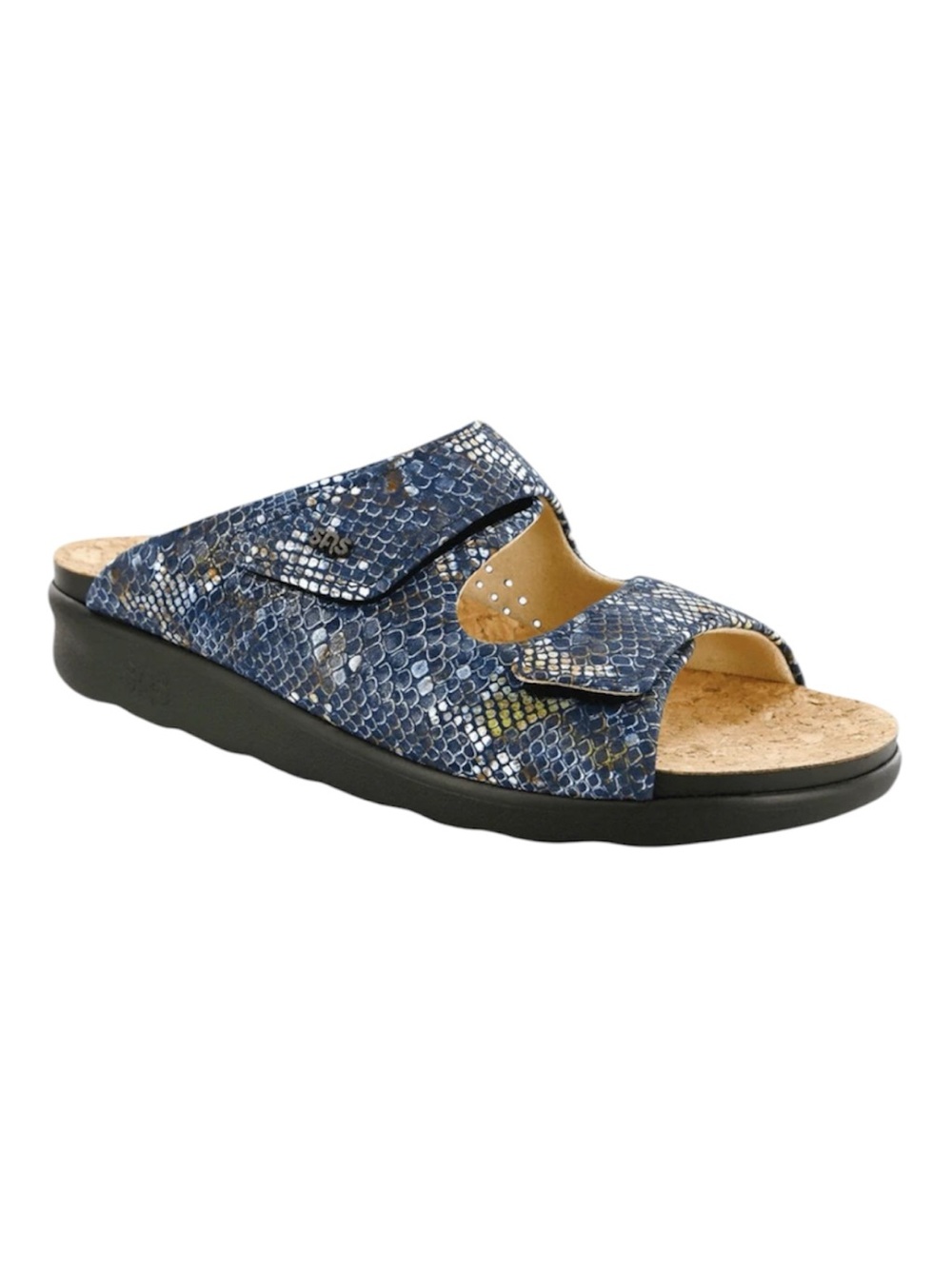 SAS Blue Snake-Print Slip-On Sandal 🆕 without 📦 size 7